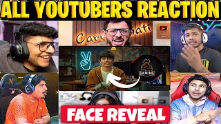 All YouTubers REACTION On AJJUBHAI FACE REVEAL 🤯 Total Gaming Face Reveal  Reaction on ajjubhai [upl. by Konrad]