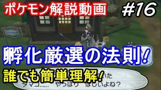 【ポケモン】孵化厳選の法則、コツを解説！ 初心者のためのポケモン解説 16【サン・ムーン】【Pokemon sun and moon】 [upl. by Ayifas]