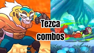 brawlhalla TEZCA combos gauntlets and BOOTS [upl. by Saxena]