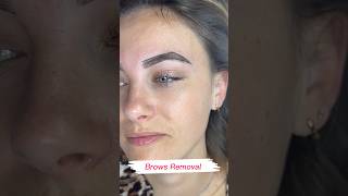 Eyebrows Removal shorts juliedesigner beautifulbrows eyebrow browsremoval makeup shortvideo [upl. by Nevile850]