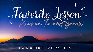 Keenan Te  Favorite Lesson  KARAOKE VERSION [upl. by Aicirtal]