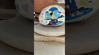 Painting On A Stone art drawing craft short [upl. by Adni]