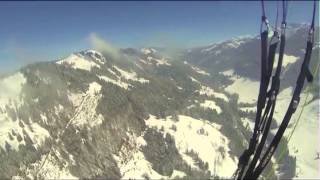 Erster Gleitschirm Höhenflug am Hochgrat von den Panthern [upl. by Georgeanne]