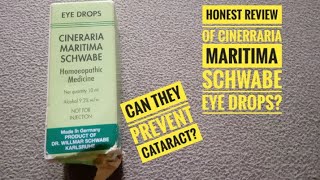 Honest review of Cineraria Maritima Schwabe Eye Drops Can they really prevent Cataract [upl. by Benedic]