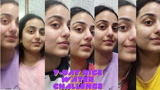 I applied rice water on my face for 7 days  Results and benefits 😱😱 Rice water challenge [upl. by Nyrhtakyram389]