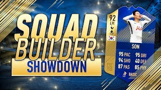 SQUAD BUILDER SHOWDOWN vs AJ3 TOTS 92 SON FIFA 18 Team Of The Season SBSD [upl. by Sel]