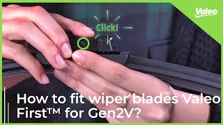 How to fit car wiper blades Valeo First™ for Gen2V  Valeo Service [upl. by Liggitt]