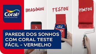 Ficou mais fácil amar a sua parede com Coral Teste Fácil  Vermelho [upl. by Nahtaneoj]