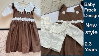 Designer baby frock 2 piece cutting and stitching new design 2025 [upl. by Ekez]