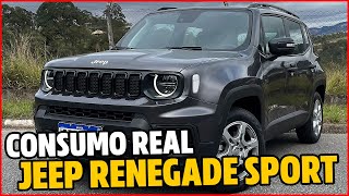 PIREI CONSUMO REAL DO JEEP RENEGADE SPORT 13 TURBO VERSÃƒO MAIS BARATA ANDA MUITO E BEBE POUCO [upl. by Kalam]