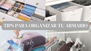 COMO ORGANIZAR TU ARMARIO✨ LAS MEJORES IDEAS PARA ORGANIZAR TU ARMARIO🏠 ORGANIZACIÓN DEL HOGAR [upl. by Ahker]