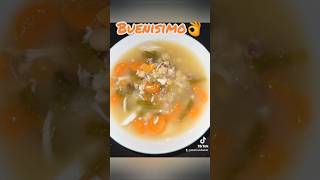 Buenisima sopa de cocido y buenisimo revuelto de espinacas con chistorra y huevo💯👌😋comidashorts [upl. by Vittorio]