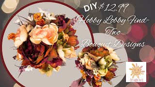 DIY 1299 Fall Wedding Bouquet Two Designs  diy bridalbouquet weddingbouquet hobbylobby [upl. by Prevot]