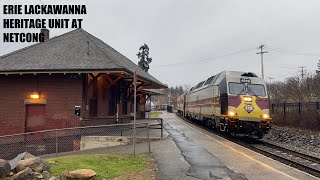 NJ TRANSIT ERIE LACKAWANNA HERITAGE UNIT AT NETCONG 12420 [upl. by Pack349]