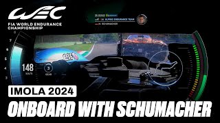 Onboard Lap Mick Schumacher Alpine A424 Hypercar I 2024 6 Hours of Imola I FIA WEC [upl. by Grae]