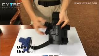 How to attached drop leg platform on to the holster body Cytac RDefender Hoslter Gen3 [upl. by Einhpets458]