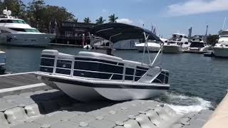 Hurricane Fundeck launching on and off a floating docking system [upl. by Nnaaras567]