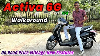 2024 Honda Activa 6G 110CC Scooter Detailed Review  Activa 6G STD On Road Price Mileage New Update [upl. by Adnofal279]