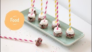 Makkelijke traktatie Marshmallow lollys met chocola en discodip [upl. by Peggir949]