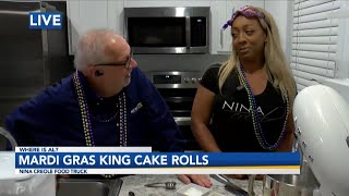 2We are with Nina Creole making her Mardi Gras Gentilly King Cake Rolls [upl. by Cappello753]