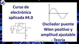 CEA 40  Oscilador puente Wien positivo y amplitud ajustable [upl. by Annuaerb]