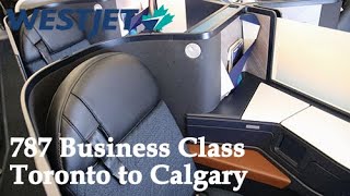 WestJet 787 Business Class Toronto to Calgary [upl. by Tipton]