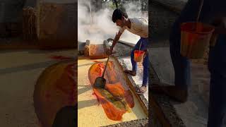 Authentic jaggery making inside the factory shorts [upl. by Abbotsen145]