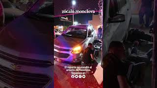 Atrapa alcantarilla a conductora rescate tardó dos horas [upl. by Nosnibor]