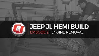 Jeep Wrangler JL Hemi Engine Swap Episode 2 Engine Removal [upl. by Onyx520]