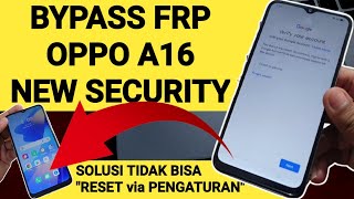 Cara Bypass Frp Oppo A16 Lupa Akun Google Security Terbaru Tanpa Komputer Gratis [upl. by Primaveria153]