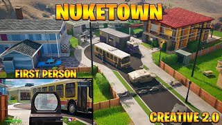 COD NukeTown First Person Creative 20 Map Code In Fortnite COD NUKETOWN Gameplay EPIC [upl. by Walczak]