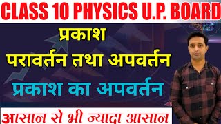 Prakash Pravartan Tatha Apvartan Class 10  Class 10th Physics Chapter 1  Up Board Hindi Medium [upl. by Sivolc]