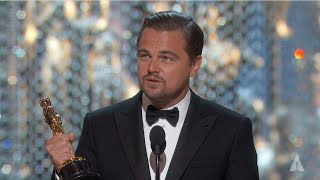 Leonardo DiCaprio winning Best Actor  88th Oscars 2016 [upl. by Akinahs]