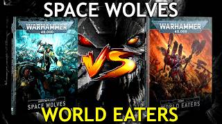 40K  BATAILLE  World Eaters VS Space Wolves Champion de Russ tts [upl. by Diskson]