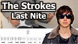 The Strokes  Last Nite  Guitar Tabs Tutorial [upl. by Cirri]