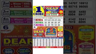 DEAR LOTTERY SAMBAD MORNING 8PM RESULT TODAY LIVE DRAW ON 06102024 NAGALAND [upl. by Hakeber]