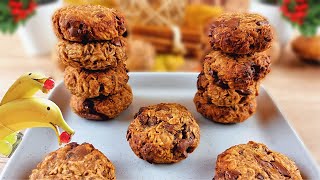 Oatmeal Cookies with just 4 ingredients  Healthy Peanut Butter Cookies [upl. by Tenaej]