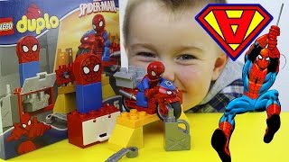 Alex Lego Duplo Spider Man moto  Giocattoli Video per Bambini Super Alex per maschi giochi [upl. by Cally]