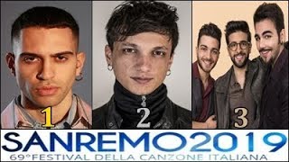 Sanremo 2019 la classifica finale dei 24 Big in gara [upl. by Tilly912]