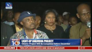 Obiano Commissions Street Lights In Enugwukwu To Abagana [upl. by Lledra]