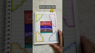 Beautiful border design idea part 1👍diy diary designsyoutubeshorts shorts [upl. by Renell]