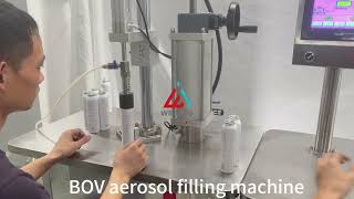 Customized BOV Bag On Valve Semi Automatic Aerosol Liquid Filling Machine [upl. by Tatianas346]