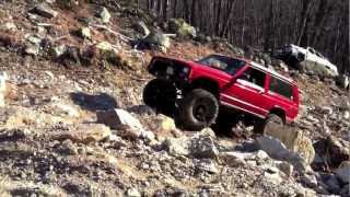 1998 Cherokee on 35s rock crawling [upl. by Sheya]