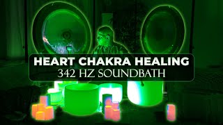 Heart Chakra Healing 342 Hz 💚 Anahata Attract Love 💞 Improves Sleep amp Hearing ✨Crystal Singing Bowl✨ [upl. by Hanima]