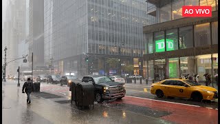 🔴 Nova York ao vivo Domingão de chuva e frio em Nova York [upl. by Mikkanen]