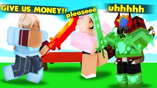 Fake RICH Girls Wanted Me To PAY Them So 1v3 THEM ROBLOX BEDWARS [upl. by Barbabra783]