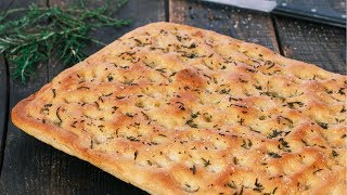 Classic Focaccia  Italian Focaccia Bread [upl. by Inatirb]