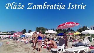 Pláže Zambratija Istrie Chorvatsko Beach Zambratija [upl. by Lindholm]