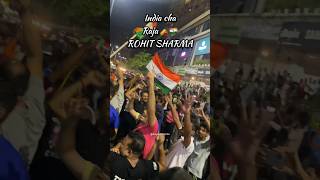 Crowd chants India cha raja rohit sharma  T20 World Cup  Virar  india worldcup rohitsharma [upl. by Tera]