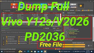 🟢 VIVO Y12S V2026  PD2036  Dump Only Usb Method Read By Unlock Tools Free [upl. by Remle]